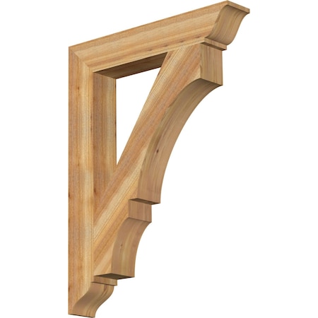 Ekena Millwork Balboa Traditional Rough Sawn Bracket, Western Red Cedar, 6"W x 36"D x 48"H BKT06X36X48BOA01RWR